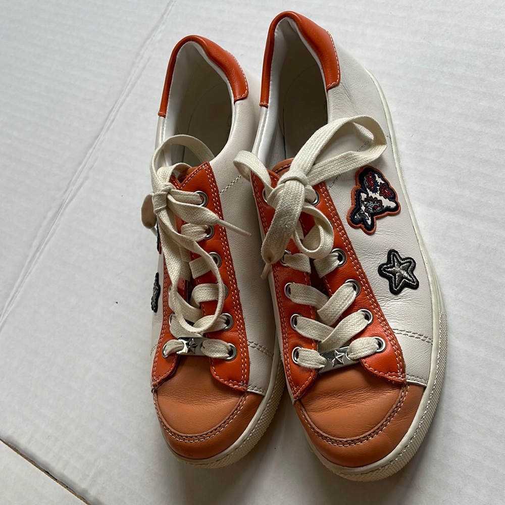 Coach leather patch sneakers